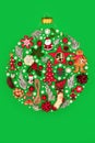 Christmas Tree Round Shape Decoration with Natural Objects