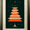 Christmas Tree 1920s Bauhaus Design Style Holiday Season Generative AI Royalty Free Stock Photo