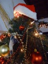 Christmas tree with SantaÃÂ´s hat