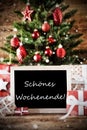 Christmas Tree With Schoenes Wochenende Means Happy Weekend