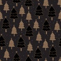 Christmas tree seamless pattern background, wrapping paper, pattern fills, winter greetings, web page background