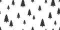 Christmas tree seamless pattern vector wood forest snow Santa Claus repeat wallpaper tile background isolated Royalty Free Stock Photo