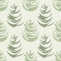 Christmas tree seamless pattern. Winter fir wallpaper illustration. Abstract spruce endless texture