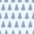 Christmas tree seamless pattern.