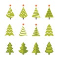 Christmas tree set Royalty Free Stock Photo