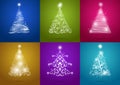 Christmas Tree Set Royalty Free Stock Photo