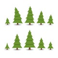 Christmas tree set. Vector illustration Royalty Free Stock Photo