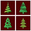 Christmas tree sets Royalty Free Stock Photo