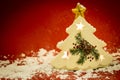 Christmas tree shape candle Royalty Free Stock Photo