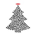 Christmas Tree Shape Made of Extraterrestrial Icons