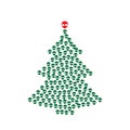 Christmas Tree Shape Made of Extraterrestrial Icons