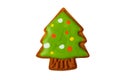 Christmas tree shaped gingerbread with different decorations Royalty Free Stock Photo