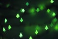 Christmas tree shaped lights, bokeh Royalty Free Stock Photo