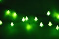 Christmas tree shaped lights, bokeh Royalty Free Stock Photo