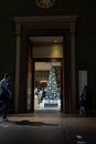 Christmas Tree in the shop in Grenville Room in the British Museum Royalty Free Stock Photo