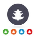 Christmas tree sign icon. Holidays button. Royalty Free Stock Photo