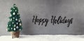 Christmas Tree, Silver Ball, Snow, Happy Holidays Royalty Free Stock Photo