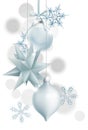 Christmas Tree Silver Balls Bauble Decorations