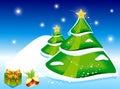 Christmas tree with snow Royalty Free Stock Photo