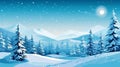 christmas tree snow fir blue white holiday winter background new year sky. Generative AI. Royalty Free Stock Photo