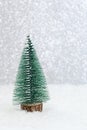 Christmas tree among snow Royalty Free Stock Photo