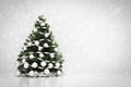 Christmas tree. Snowing and glitter background Royalty Free Stock Photo