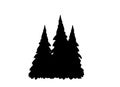 Christmas tree on snowy landscapes isolate on png or transparent background, Graphic resources for New Year, Birthdays and