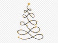 Christmas tree on snowy landscapes isolate on png or transparent background, Graphic resources for New Year, Birthdays and