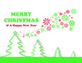 Christmas tree special greetings. Royalty Free Stock Photo