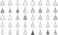 Christmas tree, spruce, pine icon vector image.