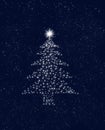 Christmas tree stars in sky Royalty Free Stock Photo