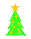Christmas Tree with Stars - Weihnachtsbaum
