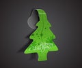 Christmas tree stricker Royalty Free Stock Photo