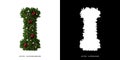 Christmas letter I. Christmas typography. Royalty Free Stock Photo