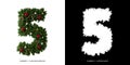Christmas number 5. Christmas typography. Royalty Free Stock Photo