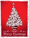 Christmas tree stylized drawing 2