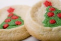 Christmas tree sugar cookies Royalty Free Stock Photo