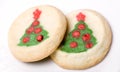 Christmas tree sugar cookies Royalty Free Stock Photo