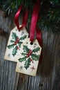 Christmas Tree Tags Royalty Free Stock Photo