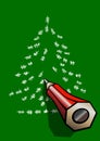 Christmas tree tally marks Royalty Free Stock Photo