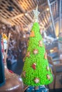 Christmas tree tasty cake in the buffet