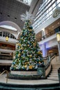 Christmas tree in Tower City Center in Downtown Cleveland, Ohio. USA Royalty Free Stock Photo