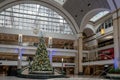 Christmas tree in Tower City Center in Downtown Cleveland, Ohio. USA Royalty Free Stock Photo