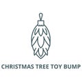 Christmas tree toy bump line icon, vector. Christmas tree toy bump outline sign, concept symbol, flat illustration Royalty Free Stock Photo