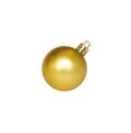 christmas tree toy golden ball isolated object Royalty Free Stock Photo