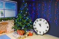 Christmas tree with toys, Royalty Free Stock Photo