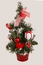 Christmas tree with toys on a white background