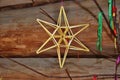 Straw star collection. Traditional handmade christmas decoration