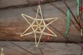 Straw star collection. Traditional handmade christmas decoration