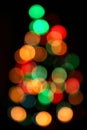 Christmas Tree, Unfocused Colorful Lights Background Royalty Free Stock Photo